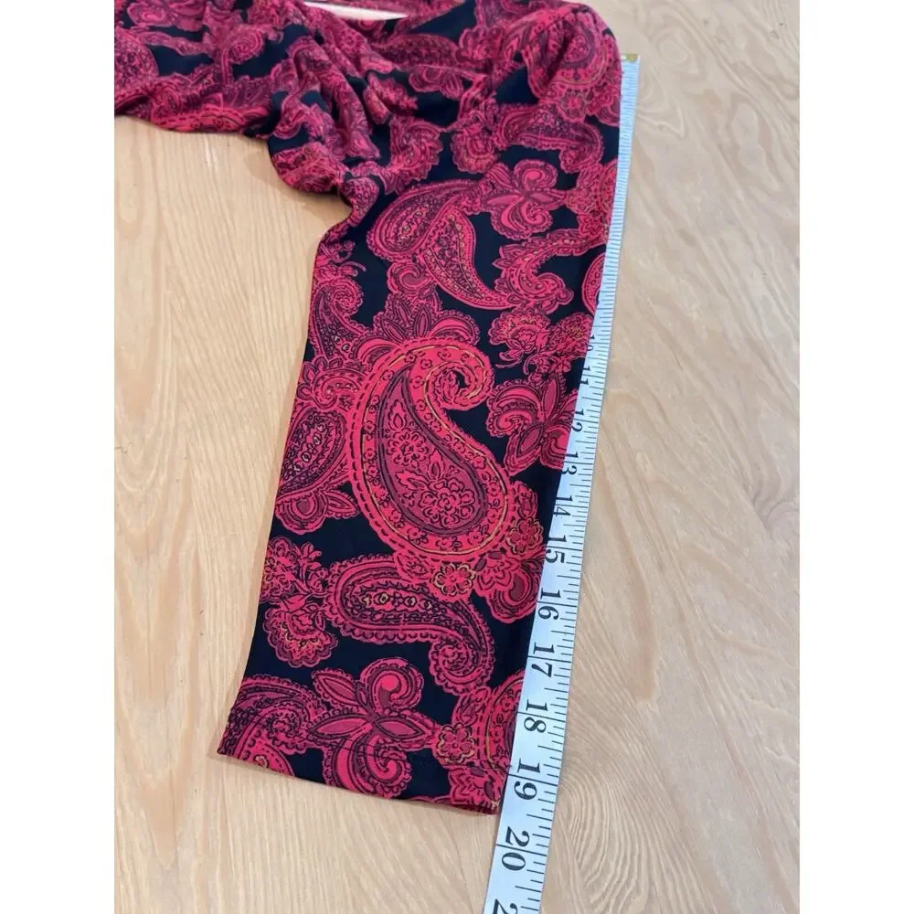 Tommy Hilfiger Womens Dress Paisley Ruffle Hem 14 Career Office Business Preppy - Picture 11 of 11